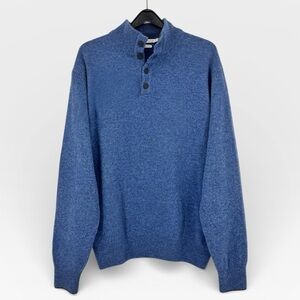 Peter Millar Wool Banks Quarter Button Sweater Men's Large